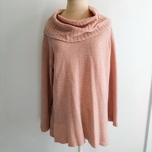 New Directions Blush Cowl Neck Sweater
